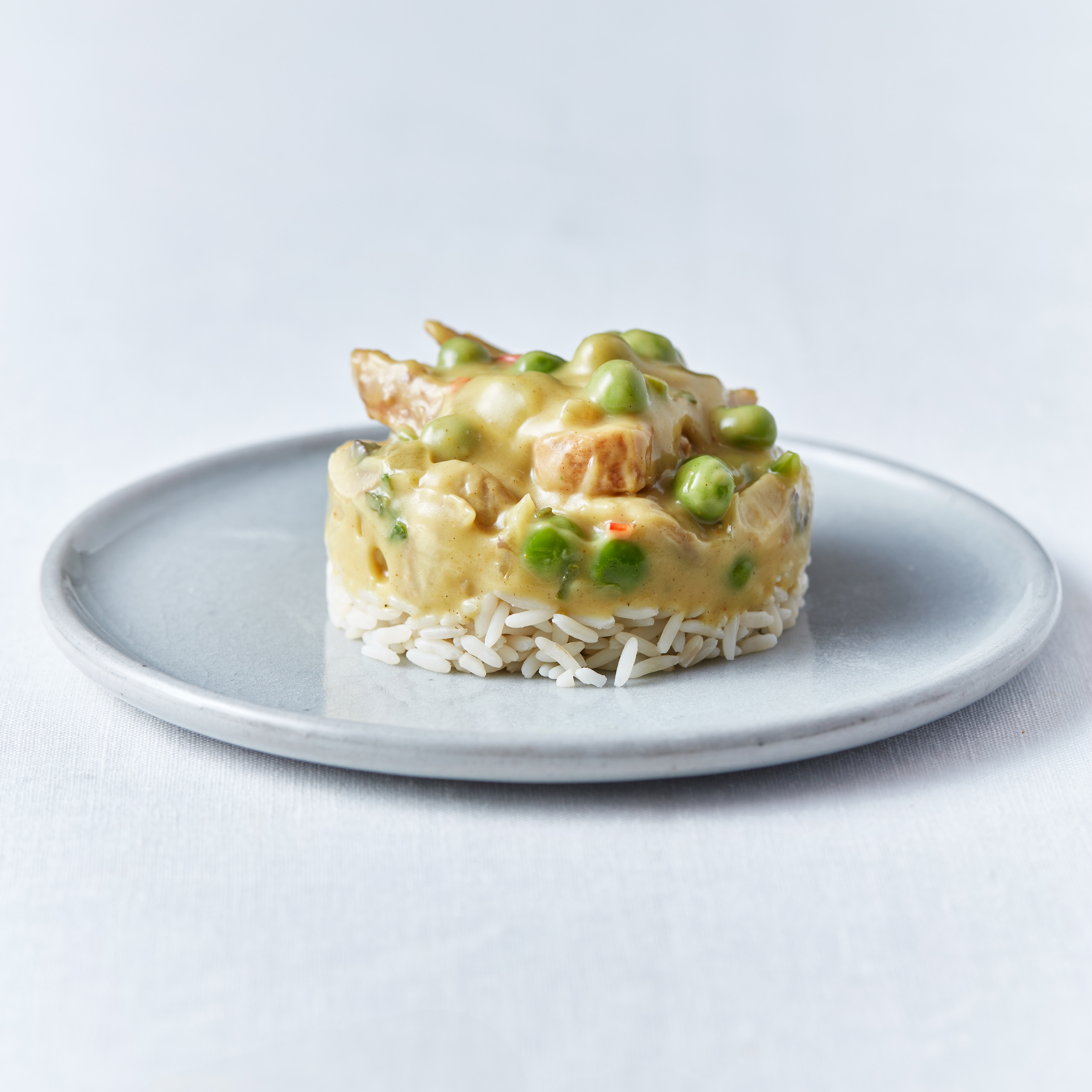 Bospaddenstoelen curry met vegetarische kip